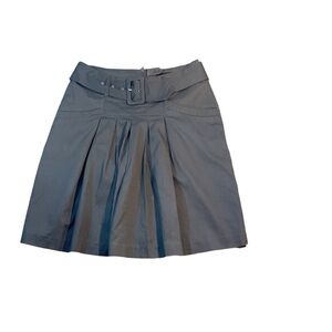 Stylish Black Pleated Skirt with Belt